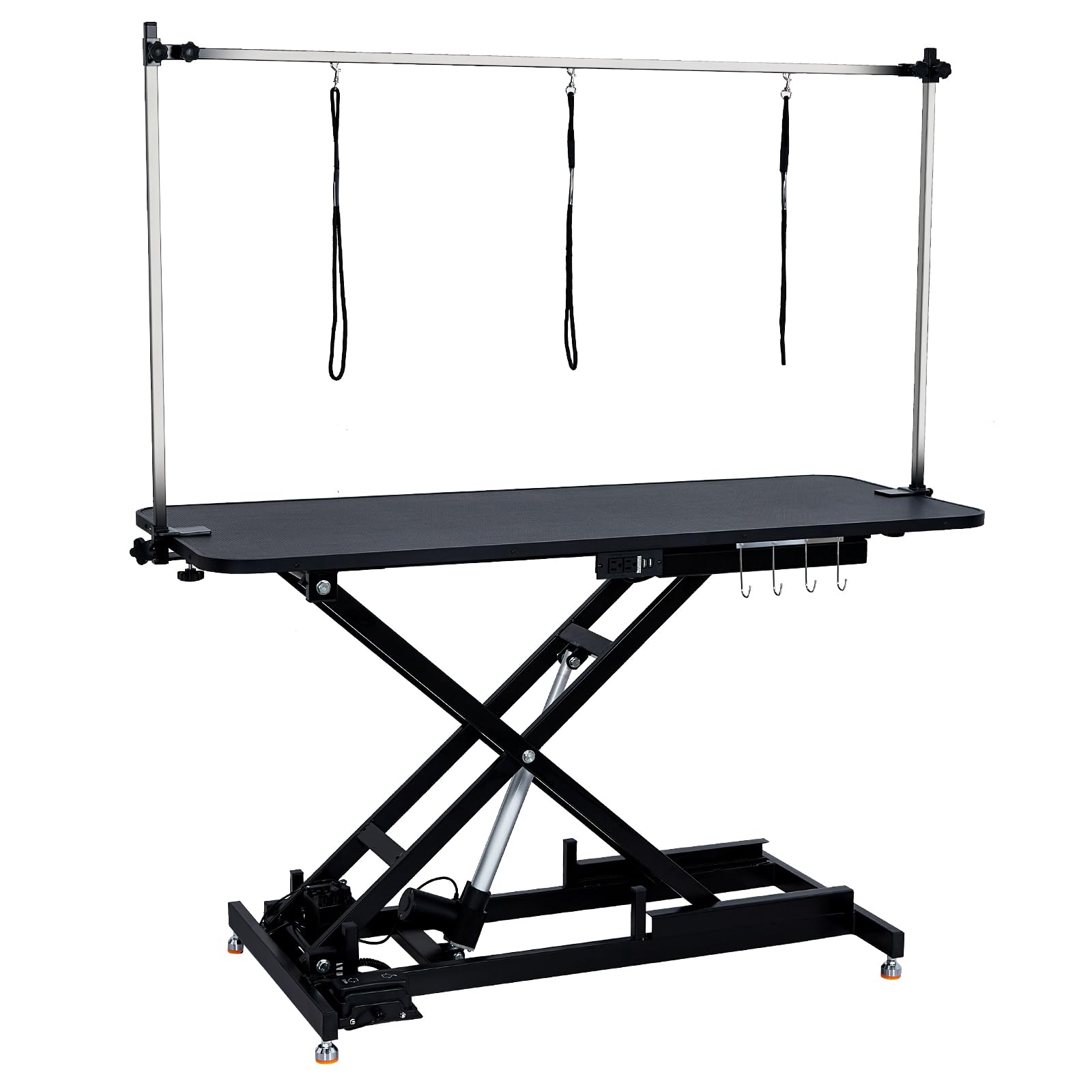 Garvee 60" Hydraulic Dog Grooming Table for Pet, Heavy Duty Structural Hydraulic Max Load 350Lbs Professional Pet Grooming Table with Adjustable Overhead Arm & Noose Height Range 9.4''-39.4''