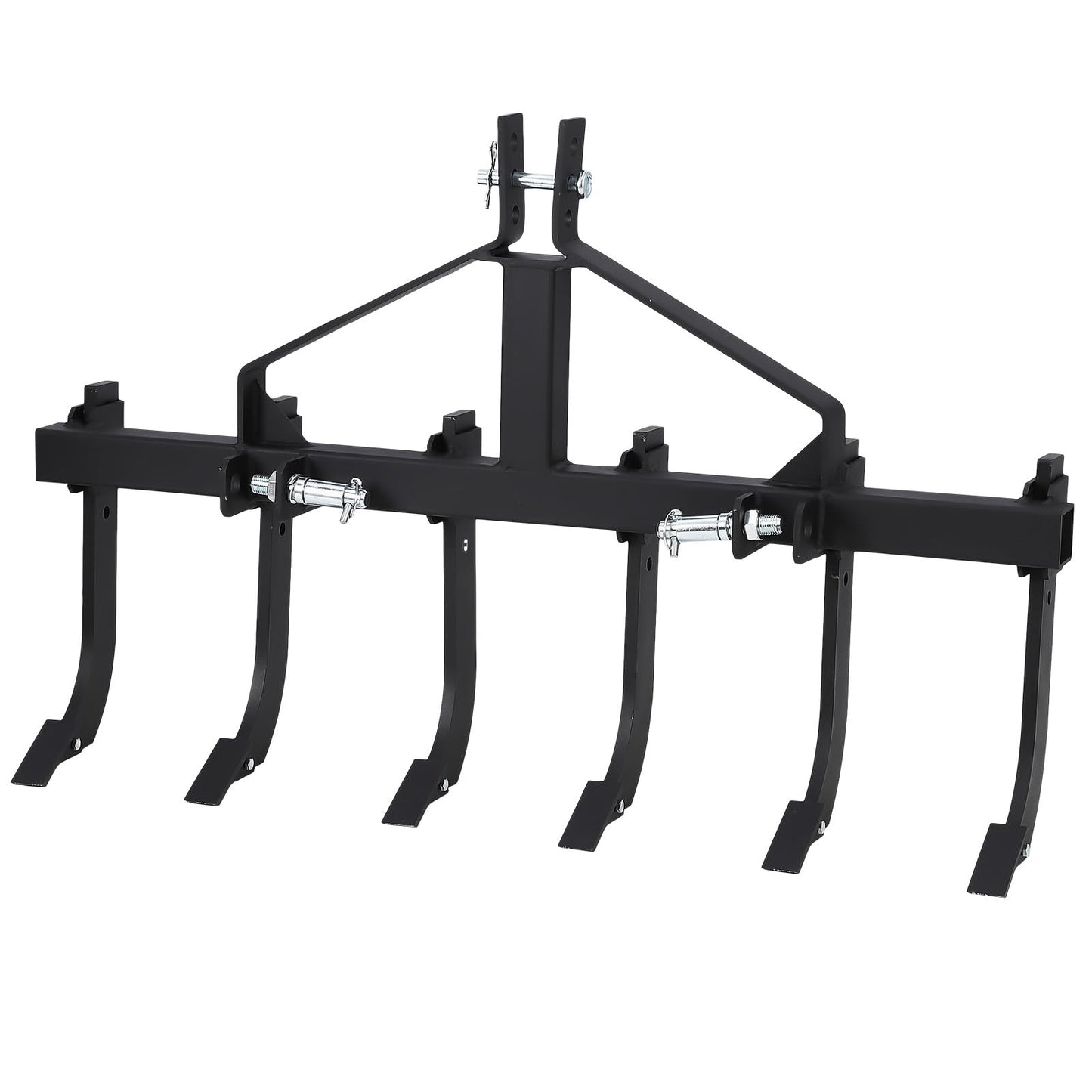 Garvee Plow Scarifier 46 Inch Width Detachable Cultivator with 6 Adjustable Scarifier Shank, 3 Point Scarifier for Easy Mounting