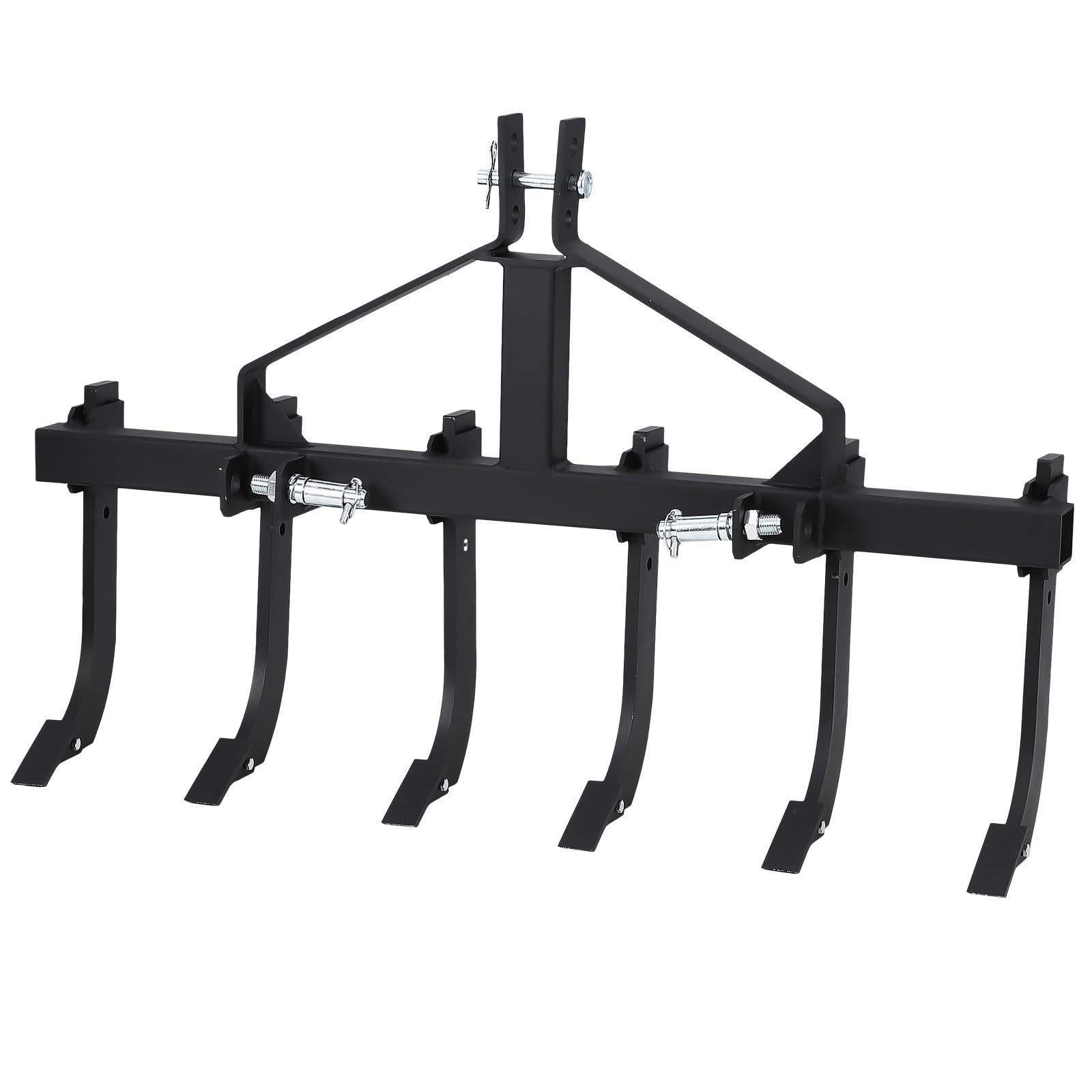 Garvee Plow Scarifier 46 Inch Width Detachable Cultivator with 6 Adjustable Scarifier Shank, 3 Point Scarifier for Easy Mounting