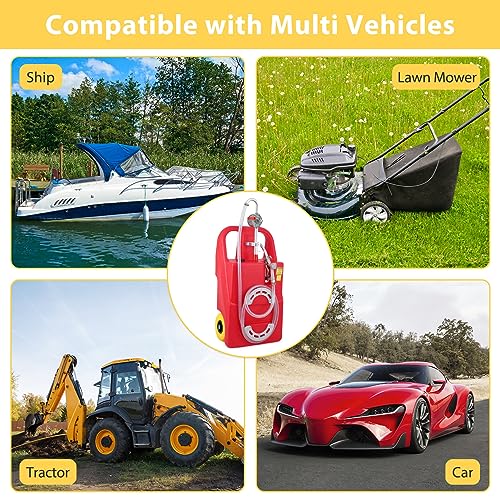 Garvee Fuel Caddy, 26 Gallon Portable Fuel Tank On-Wheels with Manual Fueling Nozzle & 360° Swivel Connector,for Cars, Trucks, Boats