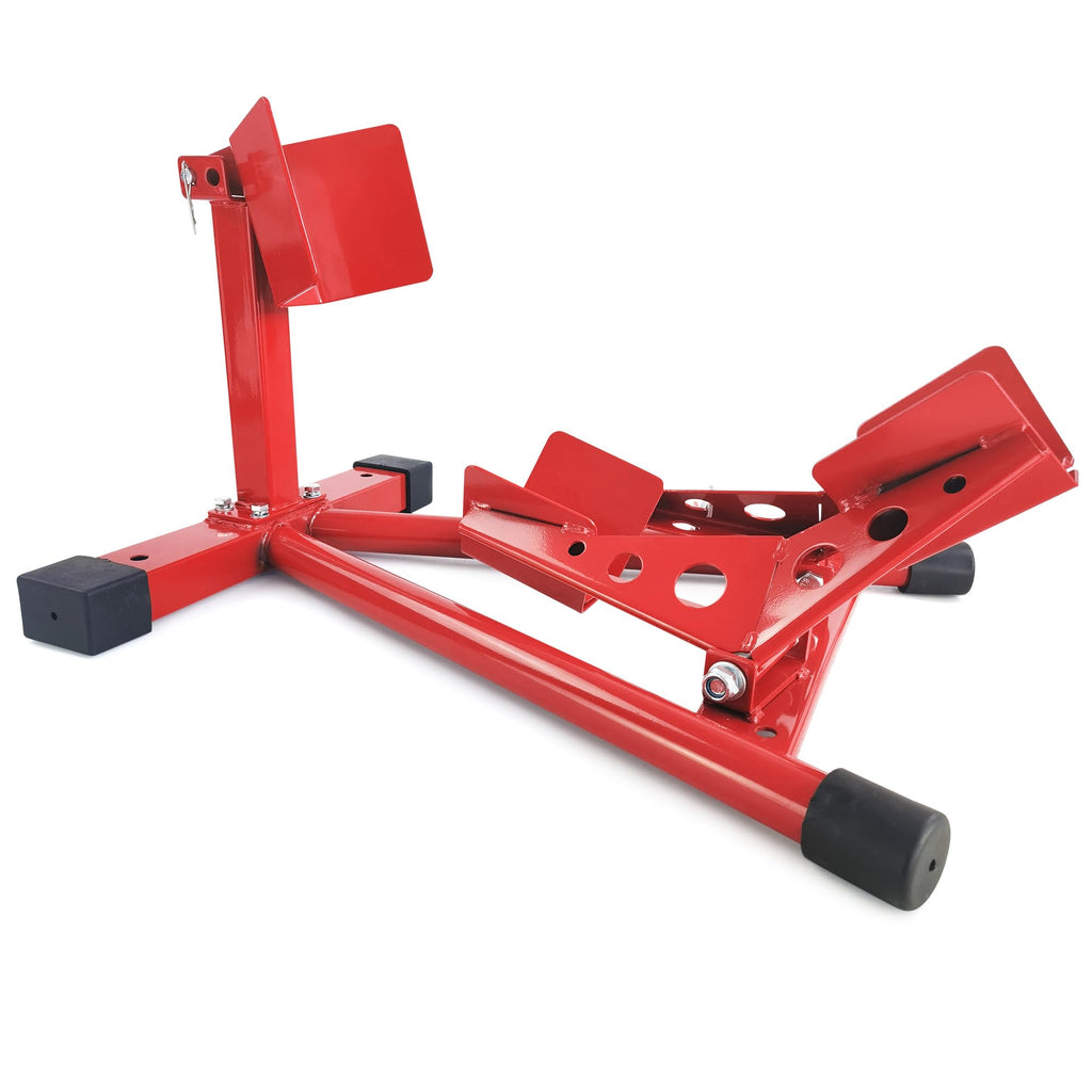 Garvee Universal Wheel Chock & Motorcycle Stand - Heavy-Duty 1500 lbs Capacity Adjustable Wheel Chock (12''-21'') for Trailers, Cruisers, Sport, and Dirt Bikes