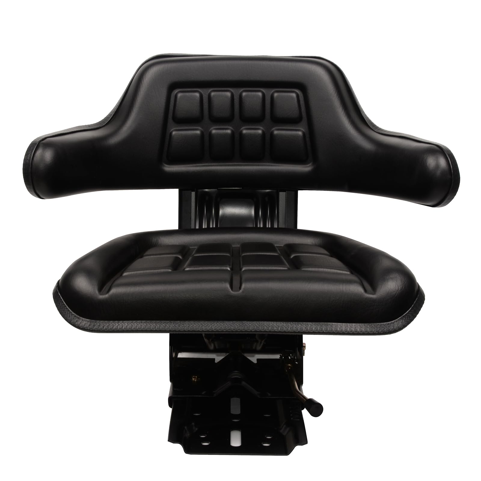 Garvee Universal Forklift Seat Wrap Around Adjustable Tractor Suspension Seat with Micro Switch for Ford Massey Ferguson, 50-120kg Support, Black