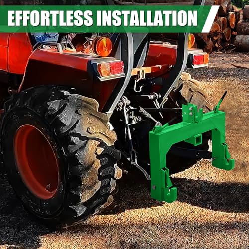 Garvee 3-Point Quick Attach Hitch, 2 Inch Receiver & 5 Bolts Adjust - Green