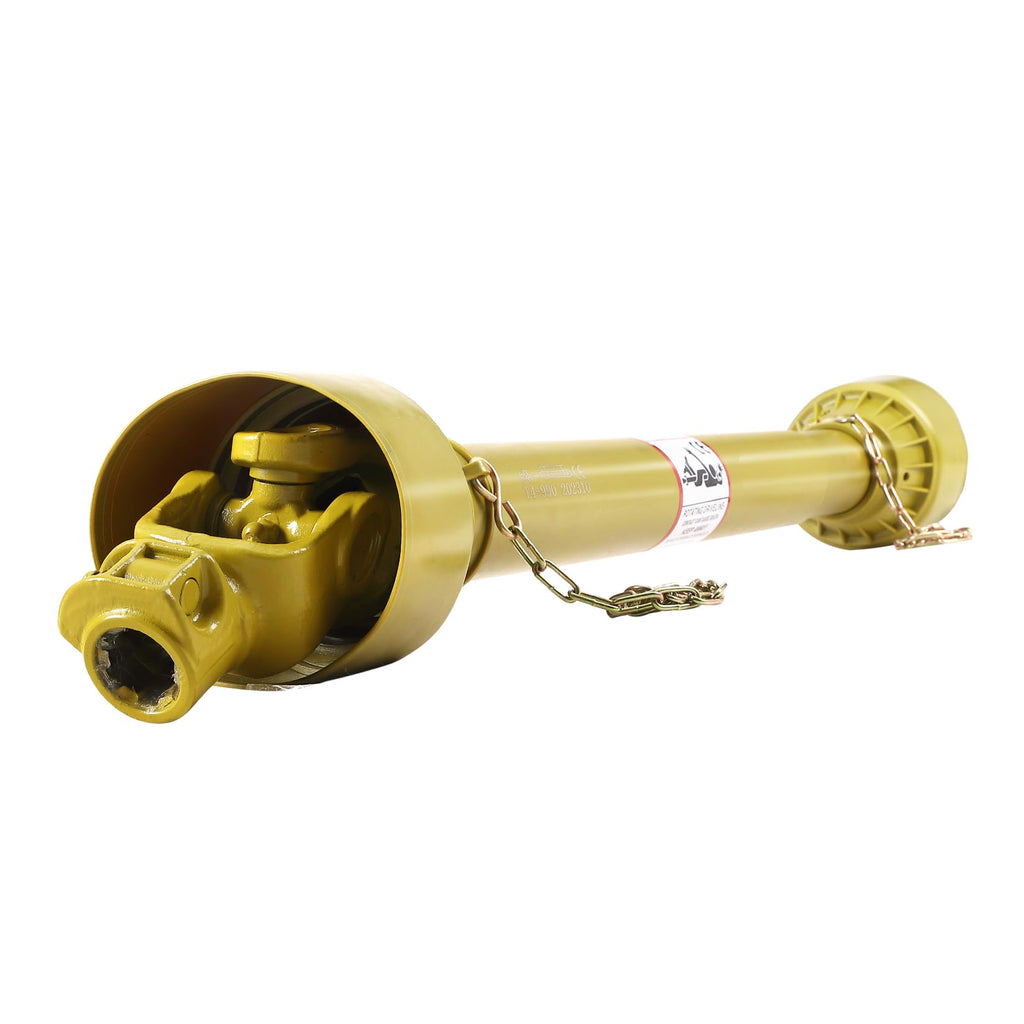 Garvee PTO Shaft 1 3/8" PTO Drive Shaft, Round Ends PTO Driveline Shaft, 6 Spline End Tractor, Brush PTO Shaft, Yellow PTO Shaft for Finish Mower, Rotary Cutter,39"-55"