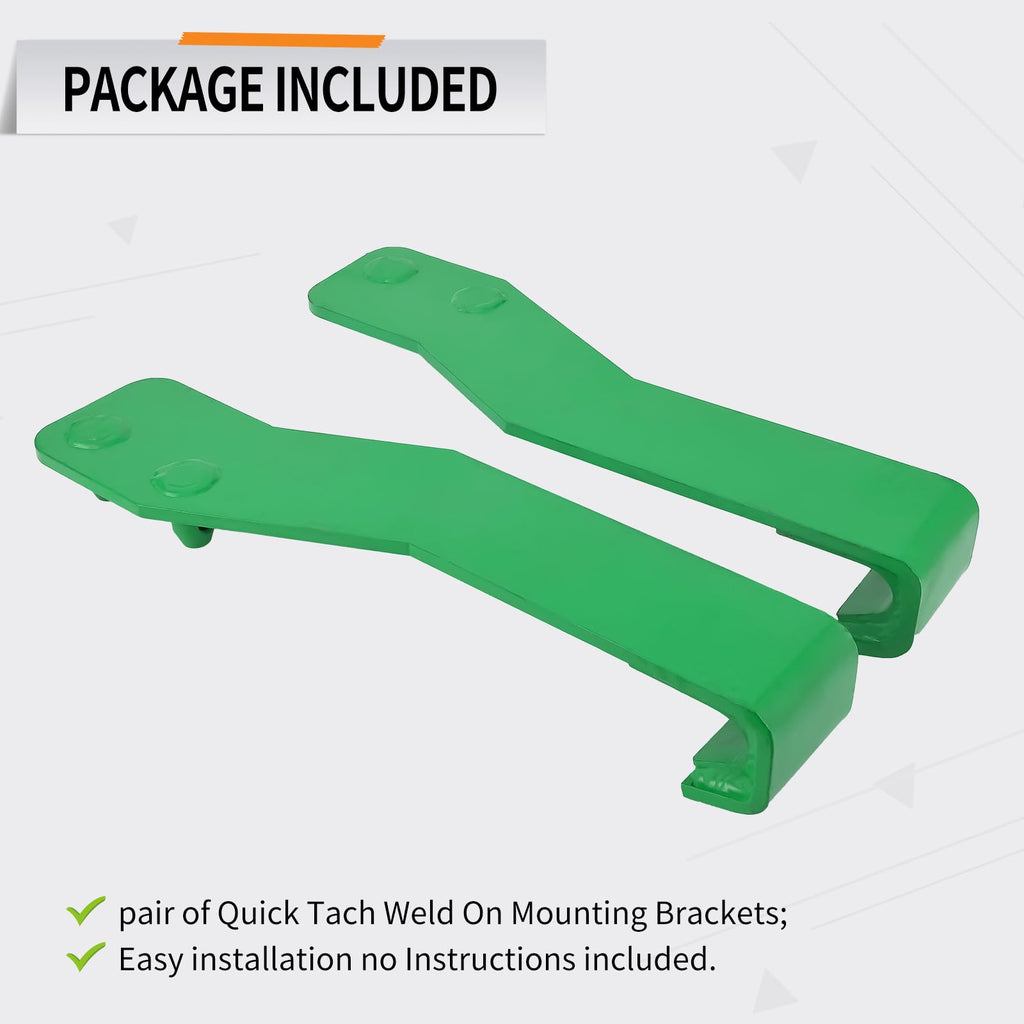 Garvee Tractor Loader Quick Tach Weld On Mounting Brackets Compatible with John Deere Tractor Loaders