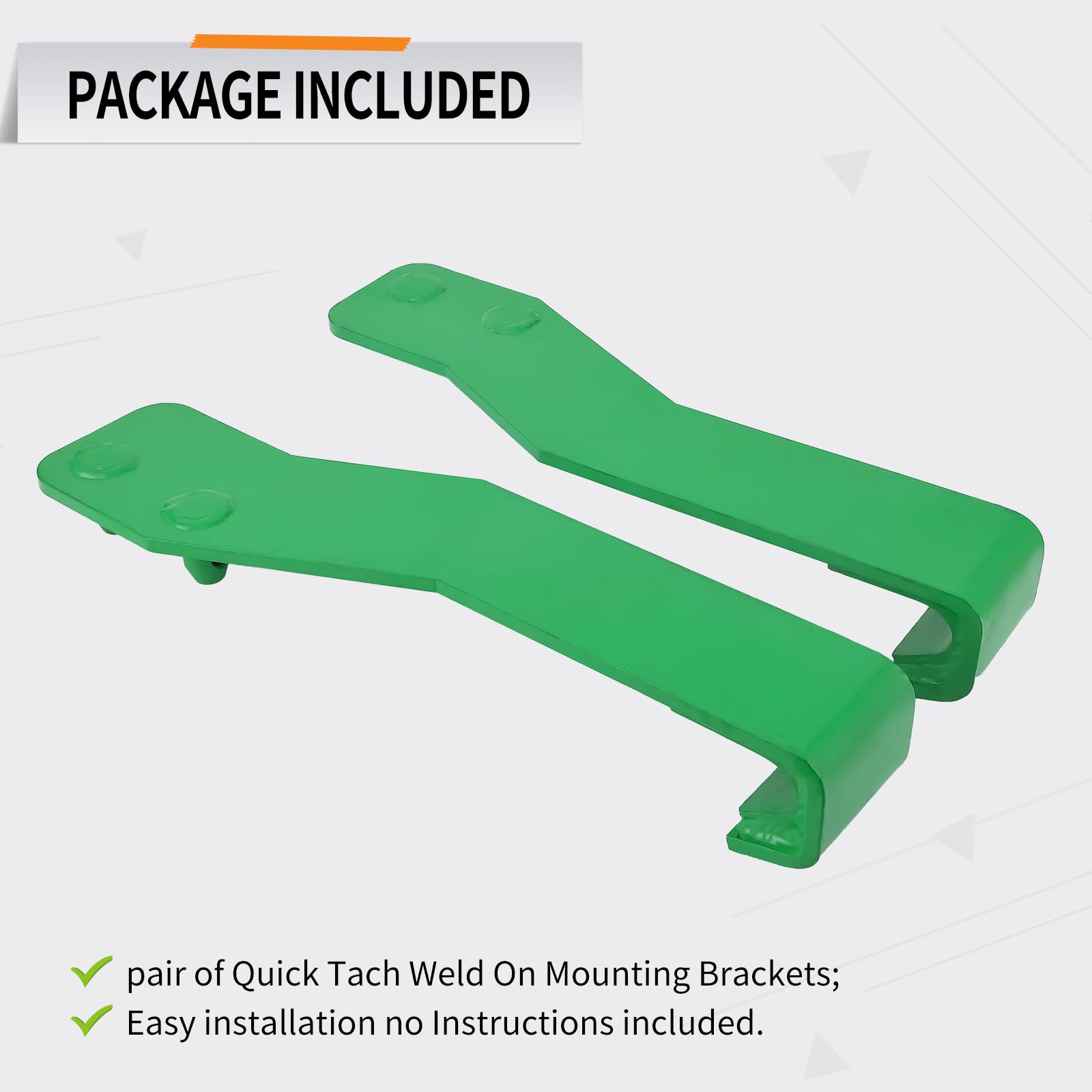 Garvee Tractor Loader Quick Tach Weld On Mounting Brackets Compatible with John Deere Tractor Loaders