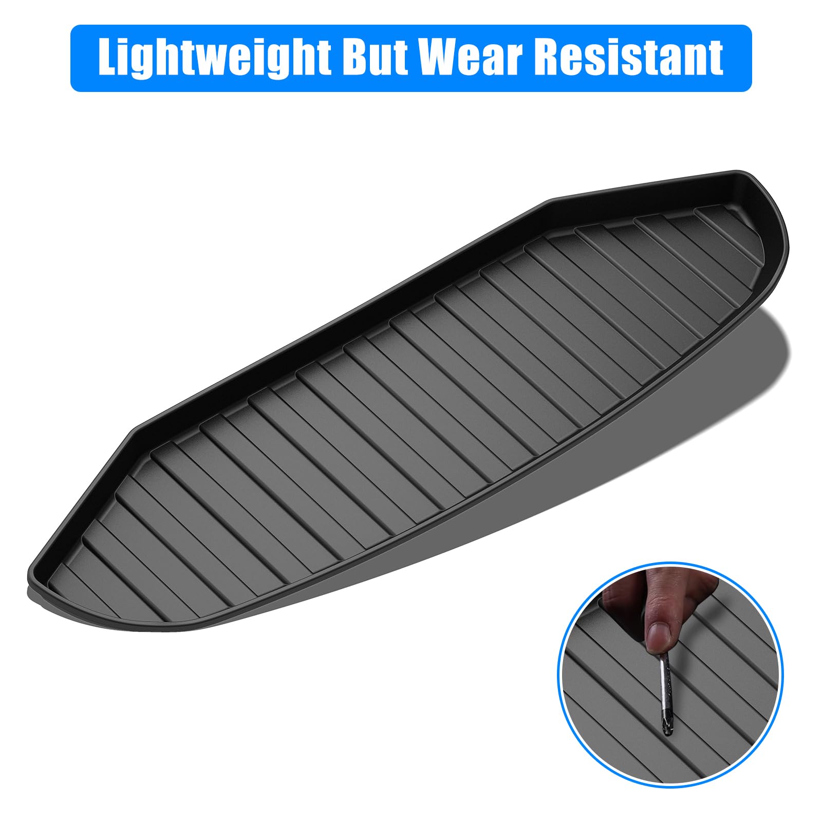 Garvee Frunk Mat for 2024 Tesla Cybertruck - All-Weather TPE Cargo Protector, Durable and Easy to Clean (Black)