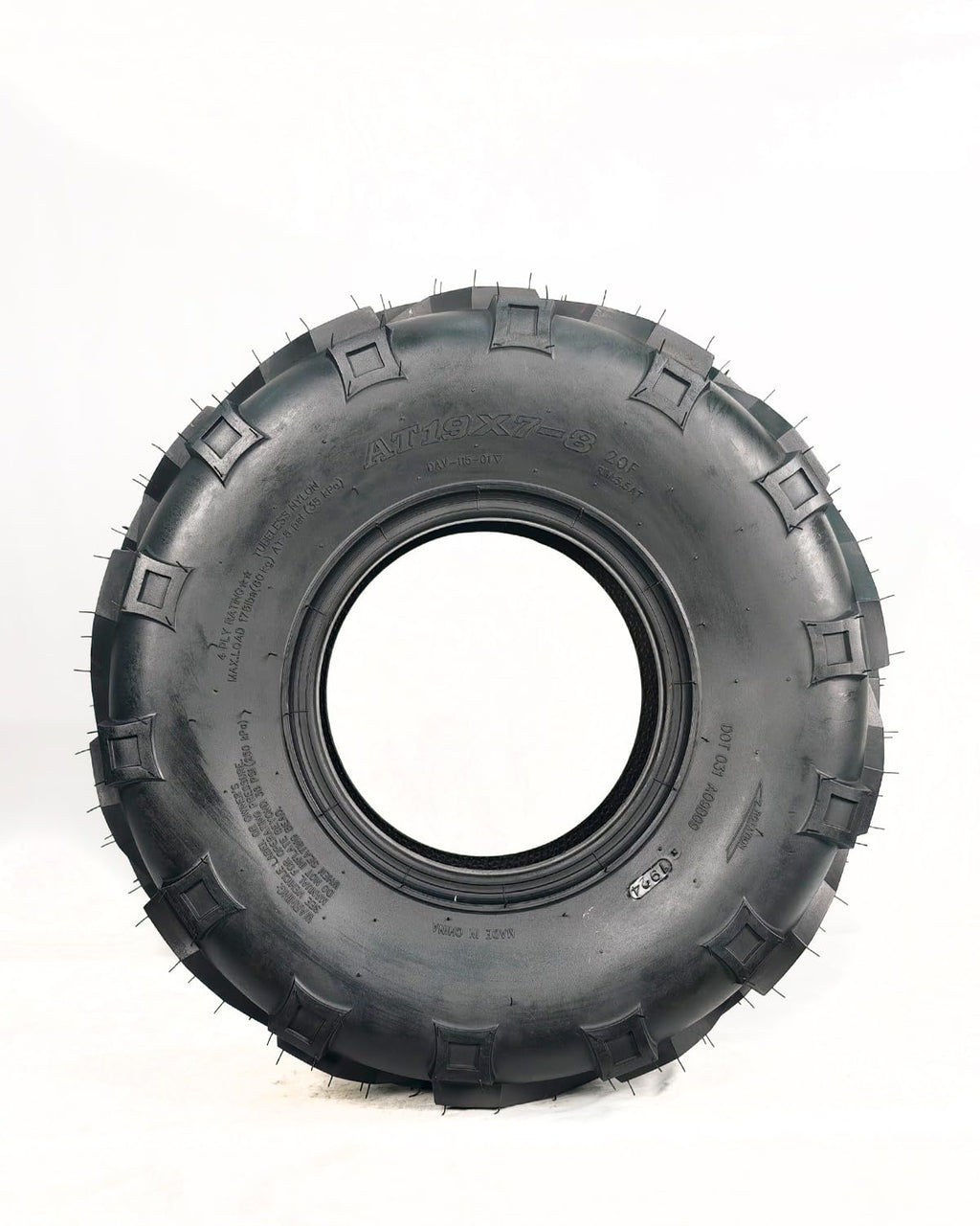 Garvee 19x7-8 ATV Tires 2-Pack, 4PR All Terrain Tubeless Off-Road Tires with Reinforced Sidewall Tread Armor, Trail Sand, Black