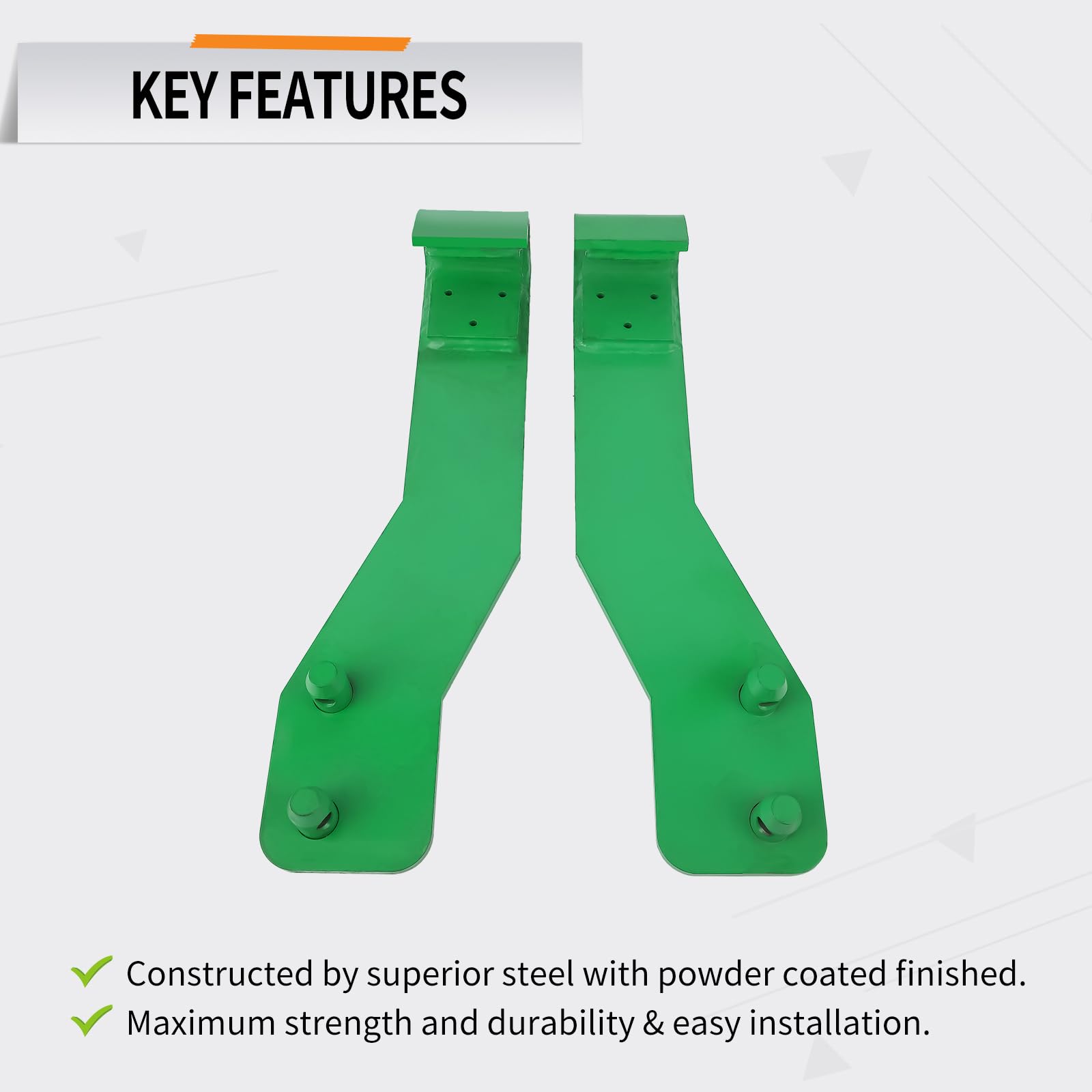 Garvee Tractor Loader Quick Tach Weld On Mounting Brackets Compatible with John Deere Tractor Loaders