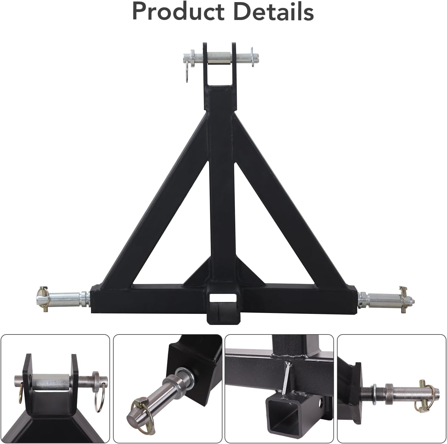 Garvee 3 Point Trailer Hitch With 2" Receiver - Category 1 Tractor Tow Drawbar Pull Hitch Adapter For Kubota John Deere BX LM25H WLM Tractor NorTrac Yanmar Massey Ferguson