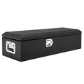 Garvee 39 Inch Steel Truck Bed Tool Box - Diamond Plate Design with Side Handles and Locking Keys, Compact and Durable Storage for Pickup Trucks, RVs, and Trailers, Black