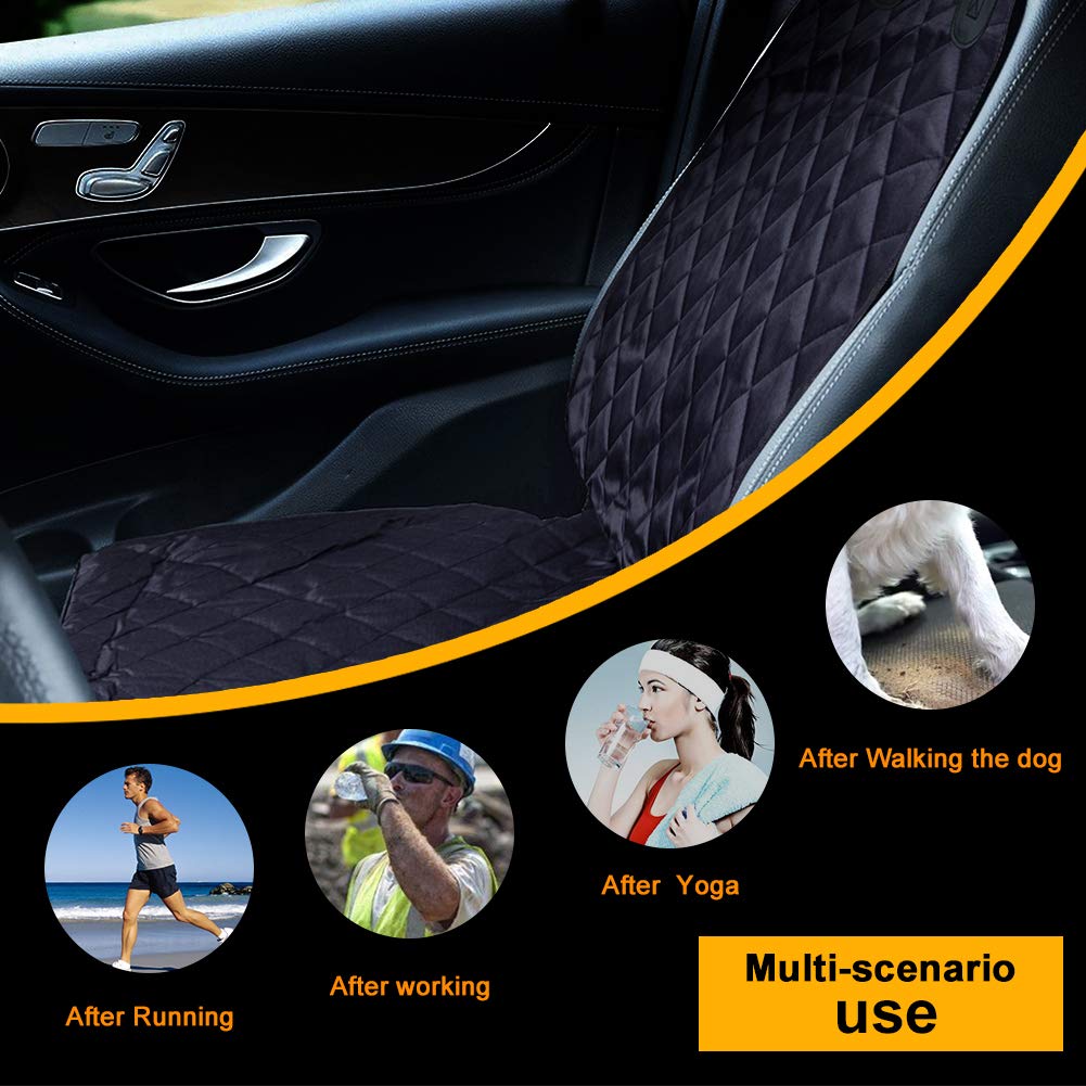 Garvee Pet Front Seat Cover Cushion for Cars Nonslip Padded Pet Seat Covers for Cars Trucks SUVs Black