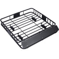 Garvee 38.5 x 43 Inch Universal Roof Rack Cargo Carrier Basket for Camping Traveling, Durable Black Luggage Holder