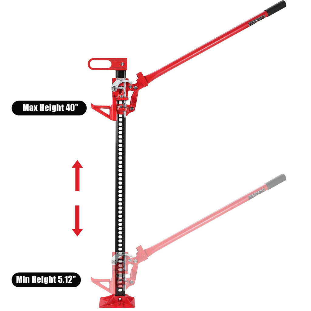 Garvee 48" Off-Road Recovery Jack - 3.2 Ton Heavy-Duty Trail Jack for 4x4, SUV, UTV, ATV, and Outdoor Adventures, Black