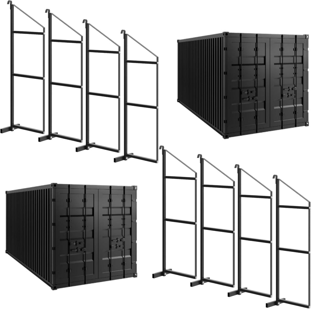 Garvee Shipping Container Shelving Bracket 3-Tier, 22x60 in 1100 LBS Powder Coated Steel, for Hanging Cargo Container Heavy Tool Storage, Black