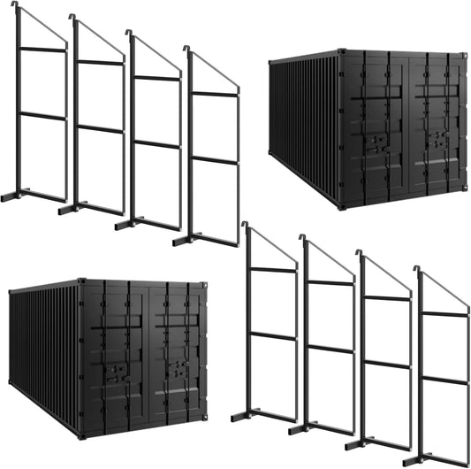 Garvee Shipping Container Shelving Bracket 3-Tier, 22x60 in 1100 LBS Powder Coated Steel, for Hanging Cargo Container Heavy Tool Storage, Black