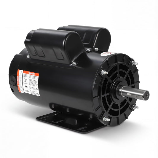 Garvee 5HP Air Compressor Motor 56C Frame Dual Rotation Steel Shell 7/8" Keyed Shaft 2.25" Length CW/CCW 230V General Purpose