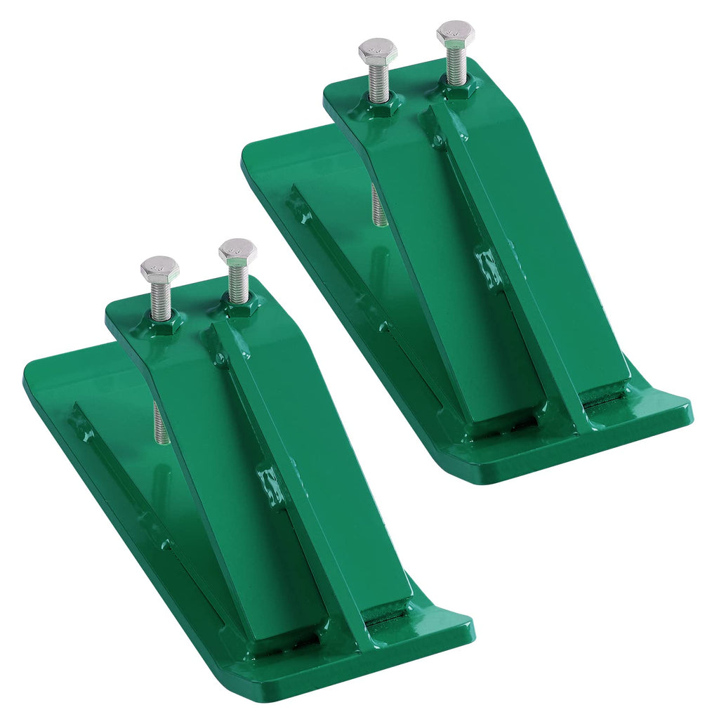 Garvee Tractor Bucket Protector, 3/8'' Thick Edge Tamers, Heavy-Duty Steel, 23.81lbs, Clears Snow & Gravel, Green, Universal Fit