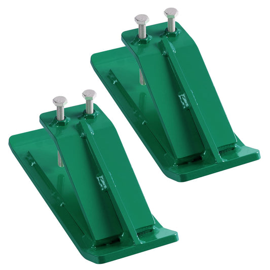 Garvee Tractor Bucket Protector, 3/8'' Thick Edge Tamers, Heavy-Duty Steel, 23.81lbs, Clears Snow & Gravel, Green, Universal Fit
