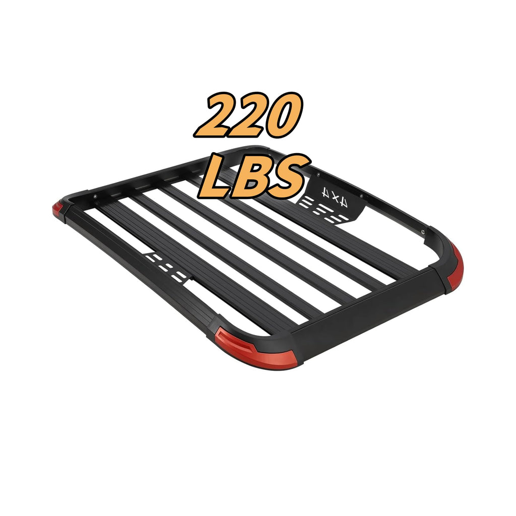 Garvee 63"x43.3"x6.3" Roof Cargo Basket Aluminum 165Lbs SUV Truck