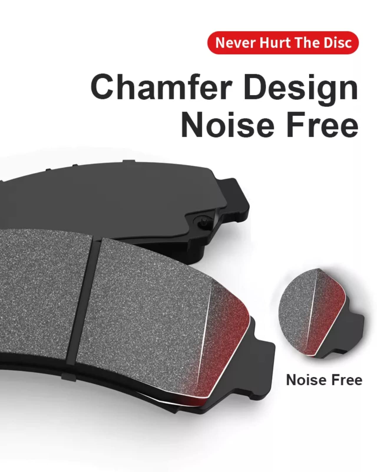 Garvee Premium Ceramic Disc Front Brake Pads Set for 07-18 Escalade, 14-16 XTS, 07-13 Avalanche, 09-14 Express 1500, 05-18 Silverado 1500, 15-19 Suburban, 07-19 Tahoe, 09-14 Savana 1500, Sierra 1500, Yukon