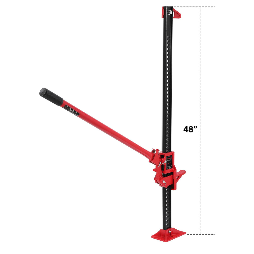 Garvee High Lift Recovery Jack 48" - 3.5 Ton (6000 lbs) Heavy-Duty Off-Road Farm Jack with Wide Base, Multi-Purpose Utility Lifter for Cars, Trucks, SUVs, Trailers, 4x4, and Farm Use