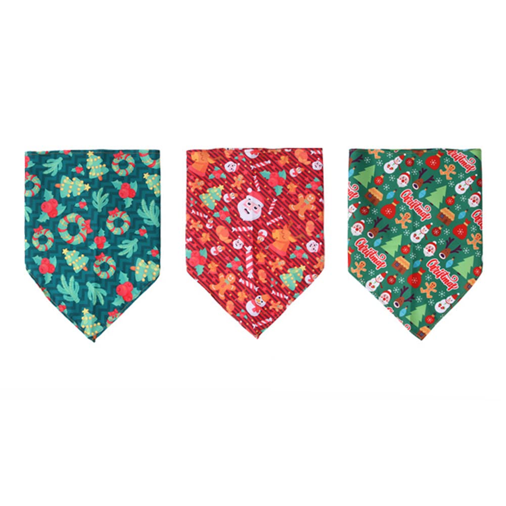 Garvee Pet Christmas Triangle Bibs Kerchief Saliva Towel Pet Costume Accessories for Small Medium Large Dogs Cats No. 4 one Size