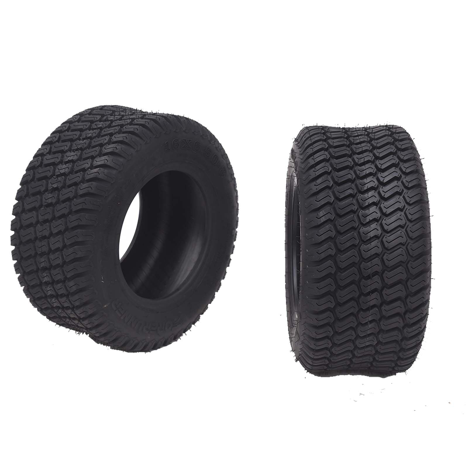 Garvee Lawn Mower Tires Turf Tires 20x8.00-8 4PR for Golf Cart Tires, Garden Tractor Riding Mower Tubeless Set of 2 - 16x7.50-8-4PR TL WAVE