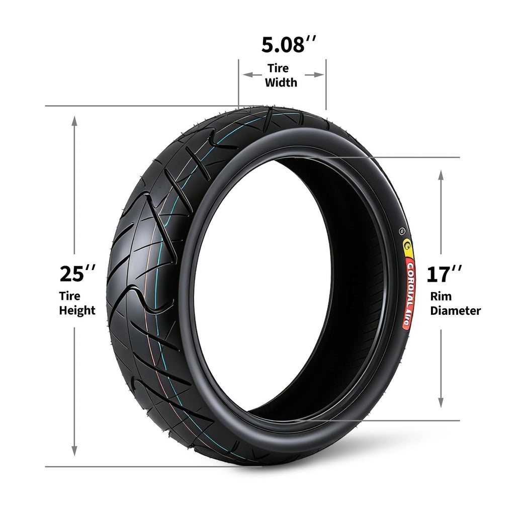 Garvee 160/60-17 Motorcycle Tire Rear Black Wall 4PR Sport & Street Bike High Performance Enhanced Grip Wear Resistance