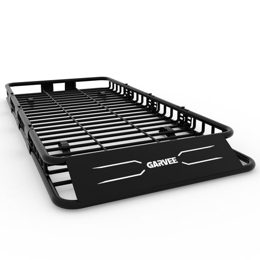 Garvee 84" x 39" x 6" Universal Roof Rack Basket, Heavy Duty Cargo Carrier for SUVs, Trucks, Vehicles, Black