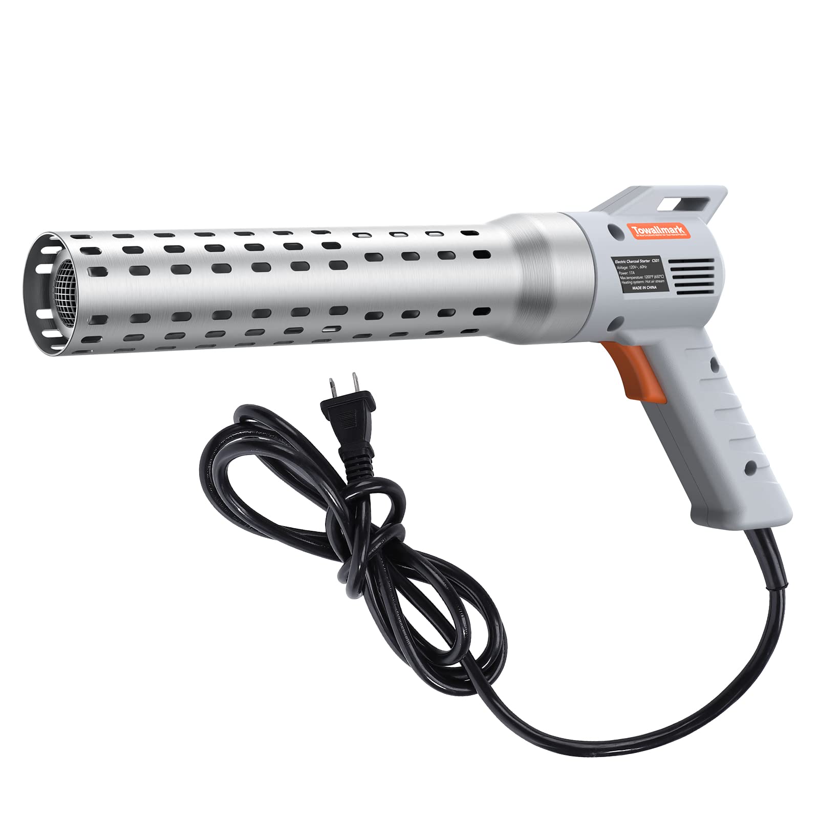 Garvee Electric Charcoal Starter, 2000W Electric Fire Starter, BBQ Smoker, Grill Starter, Chemical Free Heated Air