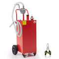 Garvee 40 Gal Red Portable Gas Caddy with Pump for Fuel Storage,Red