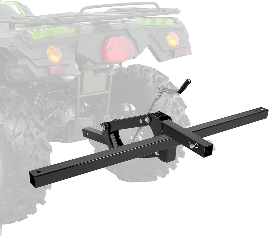 Garvee Manual Implement Lift Heavy-Duty Steel 1-Point 2-Inch Receiver Adjustable Height ATV UTV Tractor 50 Inches Black