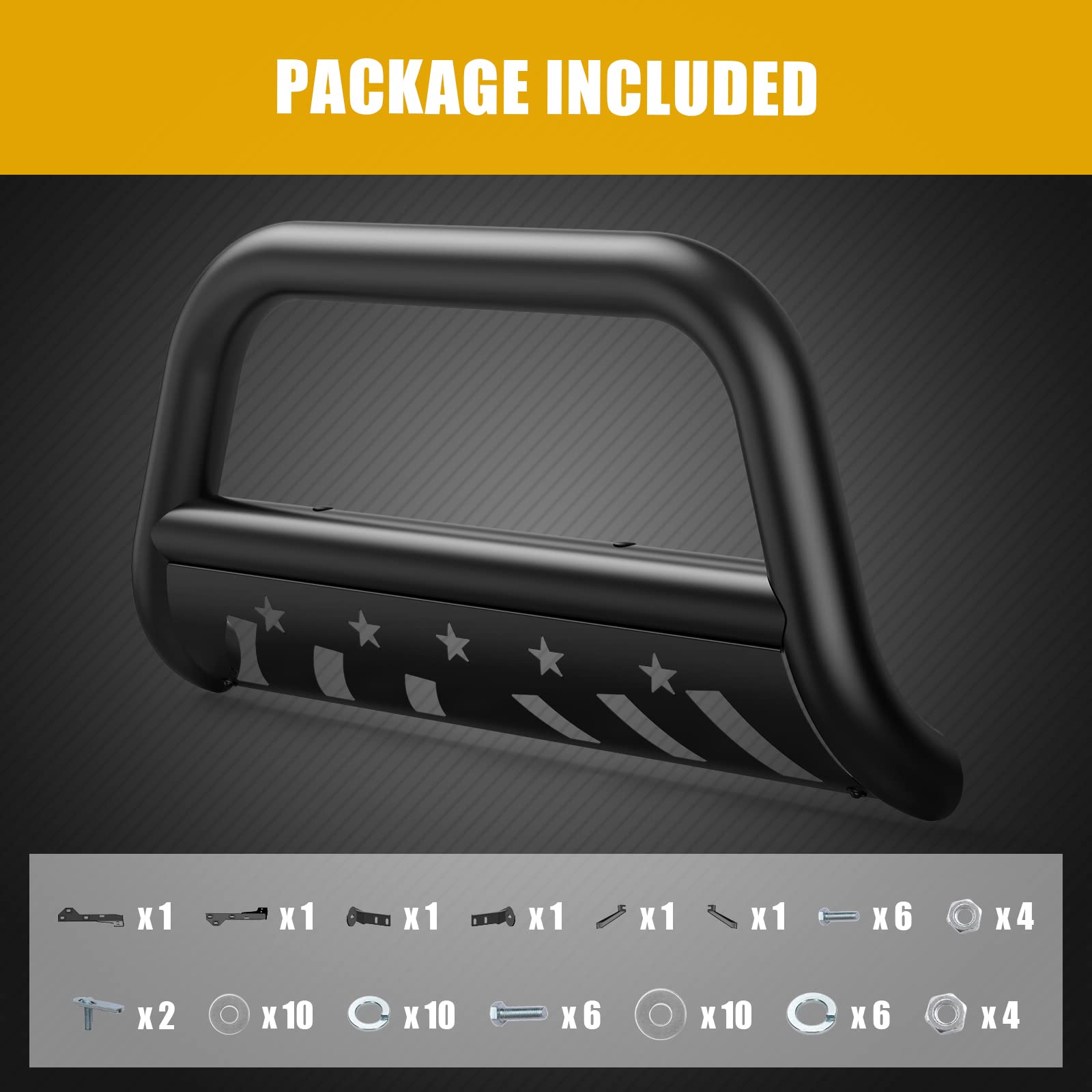Garvee 2019-2022 Ram 1500 Bull Bar w/ Skid Plate, Front Bumper Guard