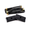 Garvee 1.0" Silverado Leveling Lift Kits - 1 inch Raise Blocks & U-bolts Set, Rear Leveling Lift End Block Kit and Extra Long Square Spring Axle U Bolts for 2007-2018 Silverado/Sierra 2WD/4WD