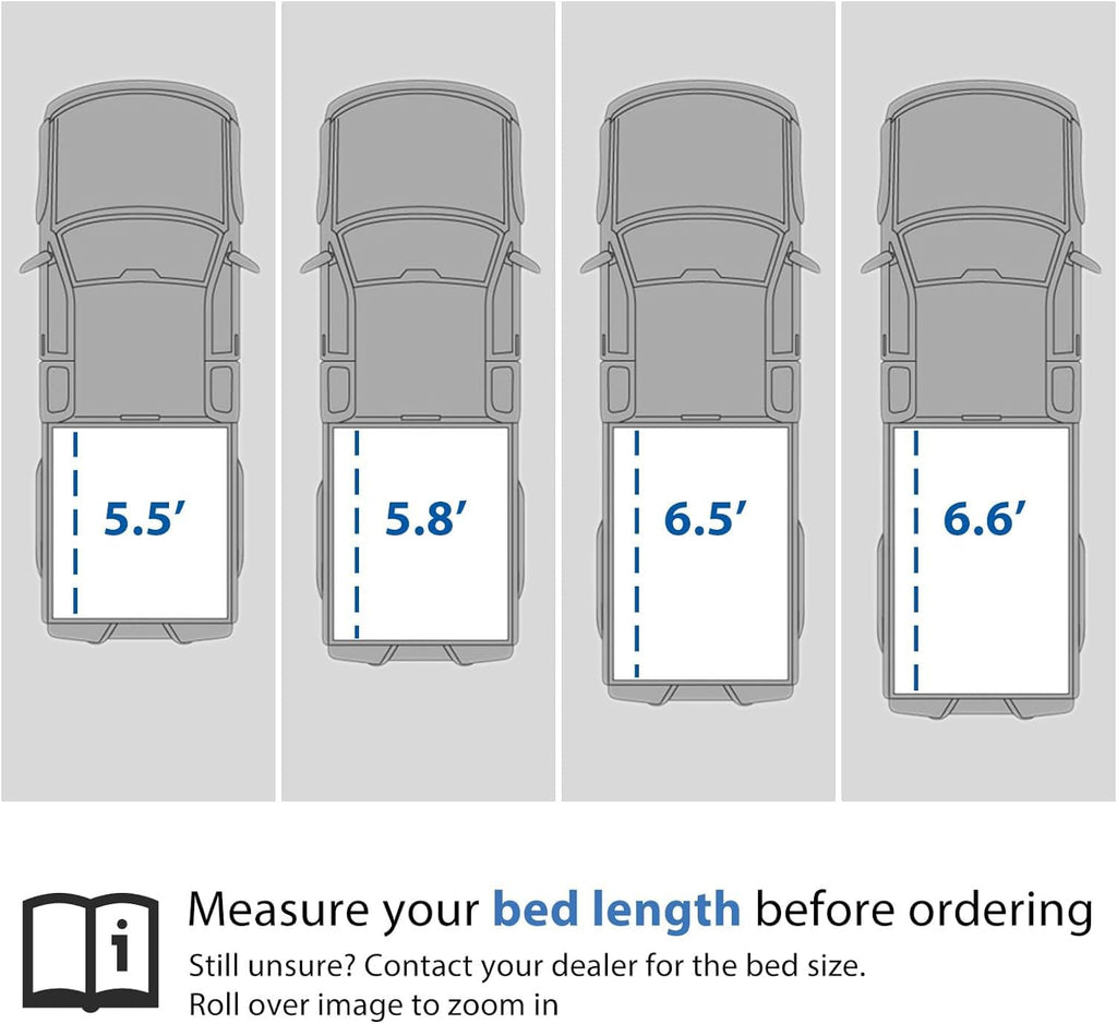 Garvee T3 Soft Tri-Fold Truck Bed Tonneau Cover for 2015-2023 Ford F150 (Incl. Lightning) , Fits 5.5' / 67" Fleetside Bed, Waterproof, Durable, Easy Install, Black