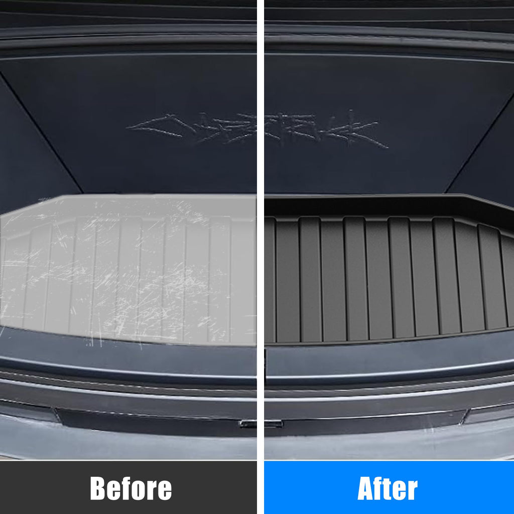 Garvee Frunk Mat for 2024 Tesla Cybertruck - All-Weather TPE Cargo Protector, Durable and Easy to Clean (Black)
