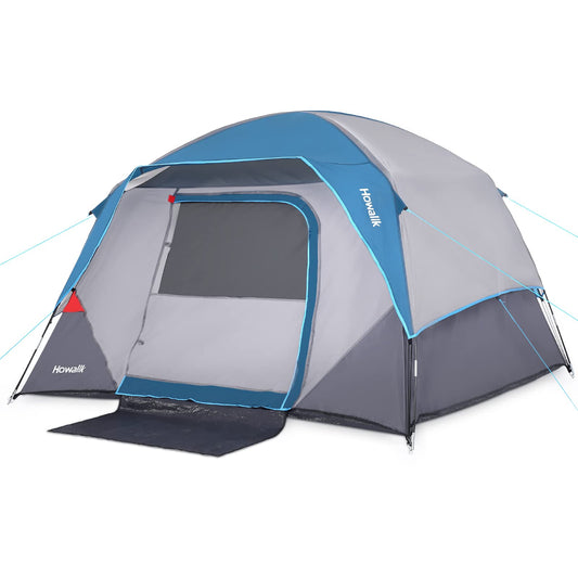 Garvee Camping Tent 4-5 Person Portable Waterproof Windproof | 190T PU Material | Instant Pop Up | UV Resistant | Hiking Backpacking Traveling Outdoor