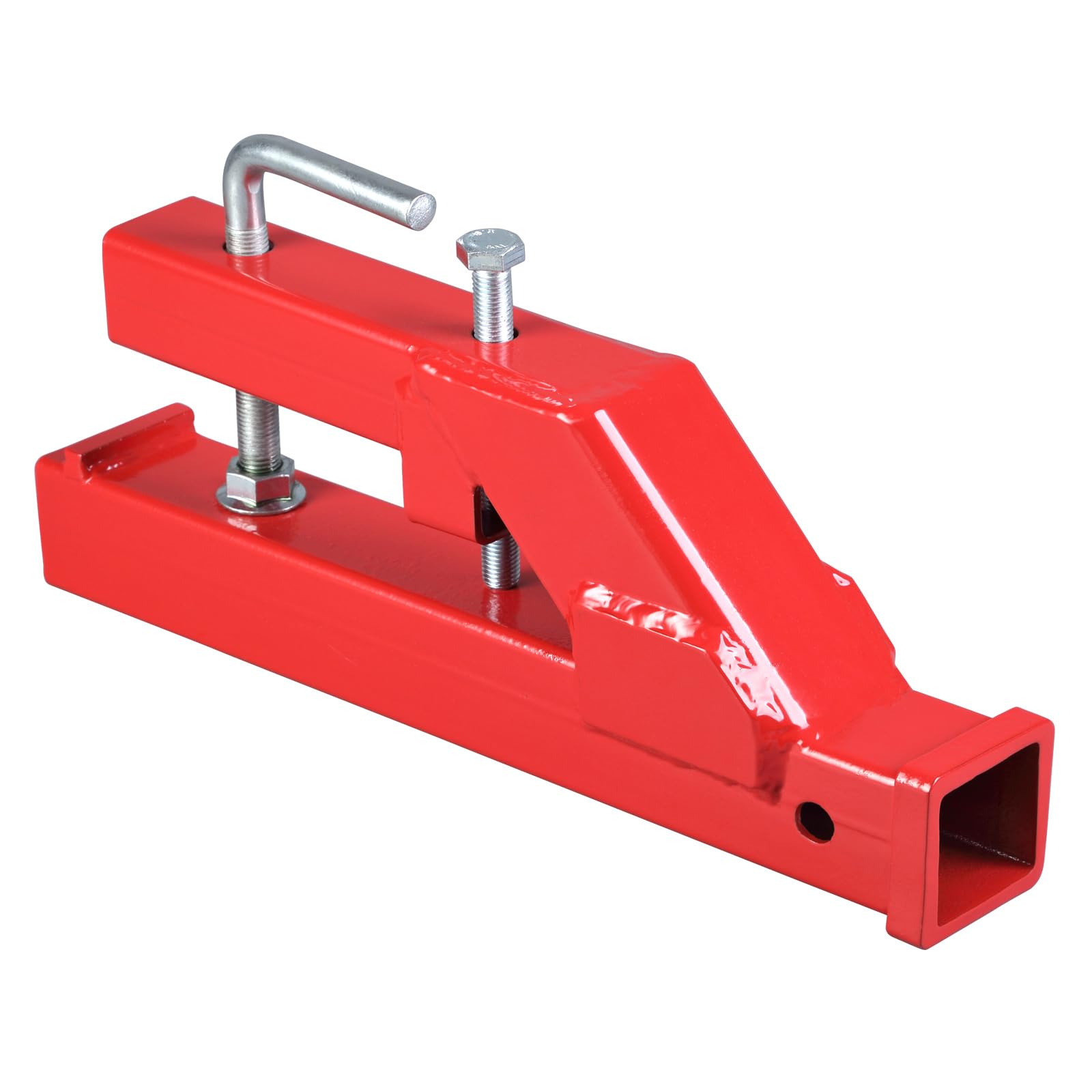 Garvee Clamp On Trailer Hitch, 2" Ball Mount Adapter, Hitch Receiver Compatible with Deere Bobcat Tractor Bucket, 1PC Bucket Hitch, Black