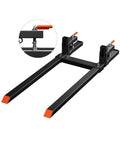 Garvee 60" Pallet Forks, 2000 lbs Capacity Clamp on Pallet Forks for Tractor Skid Steer Loader Bucket, Heavy Duty Quick Attach Forks with Adjustable Stabilizer Bar