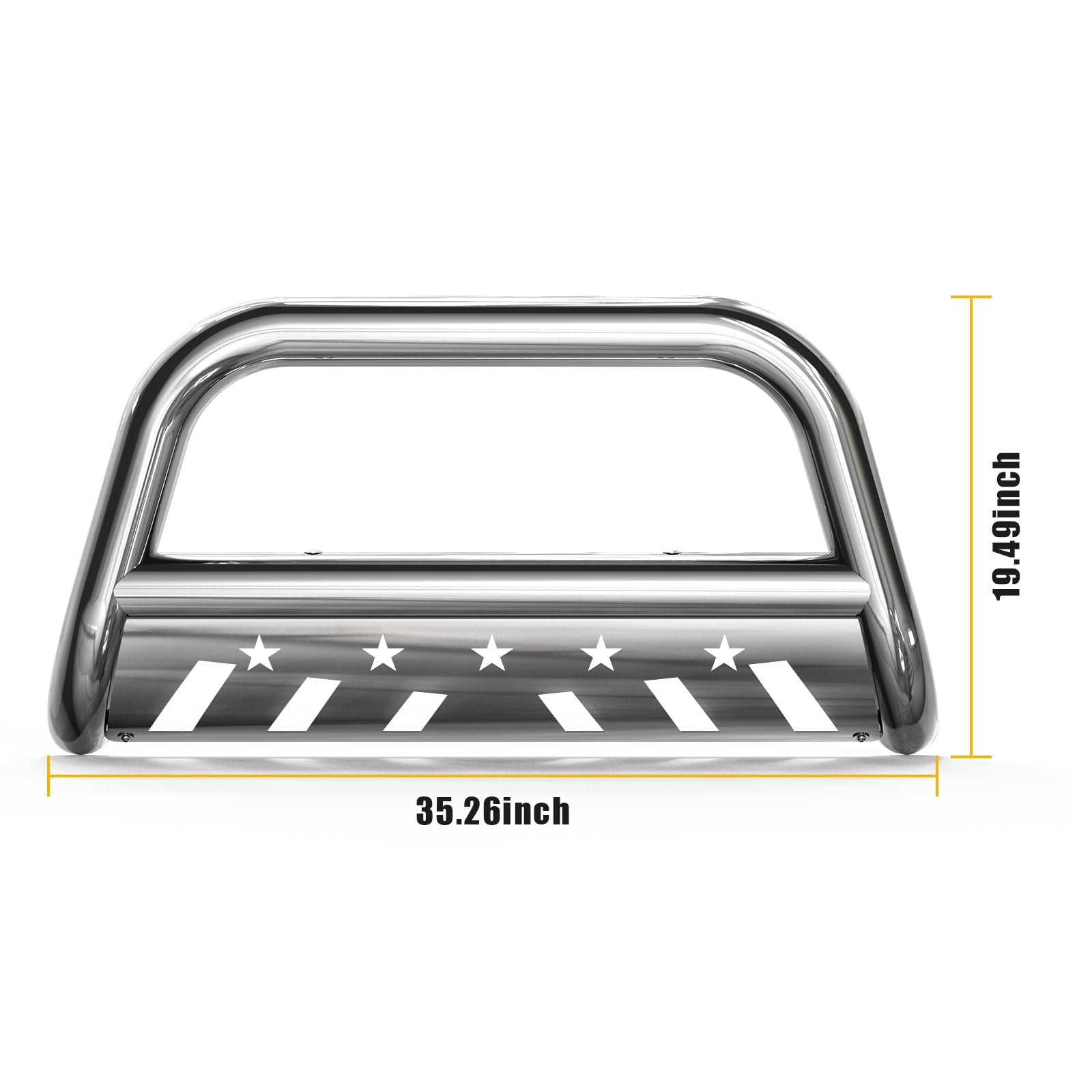 Garvee 2004-2022 Ford F-150 Bull Bar w/ Skid Plate, Front Grill Guard
