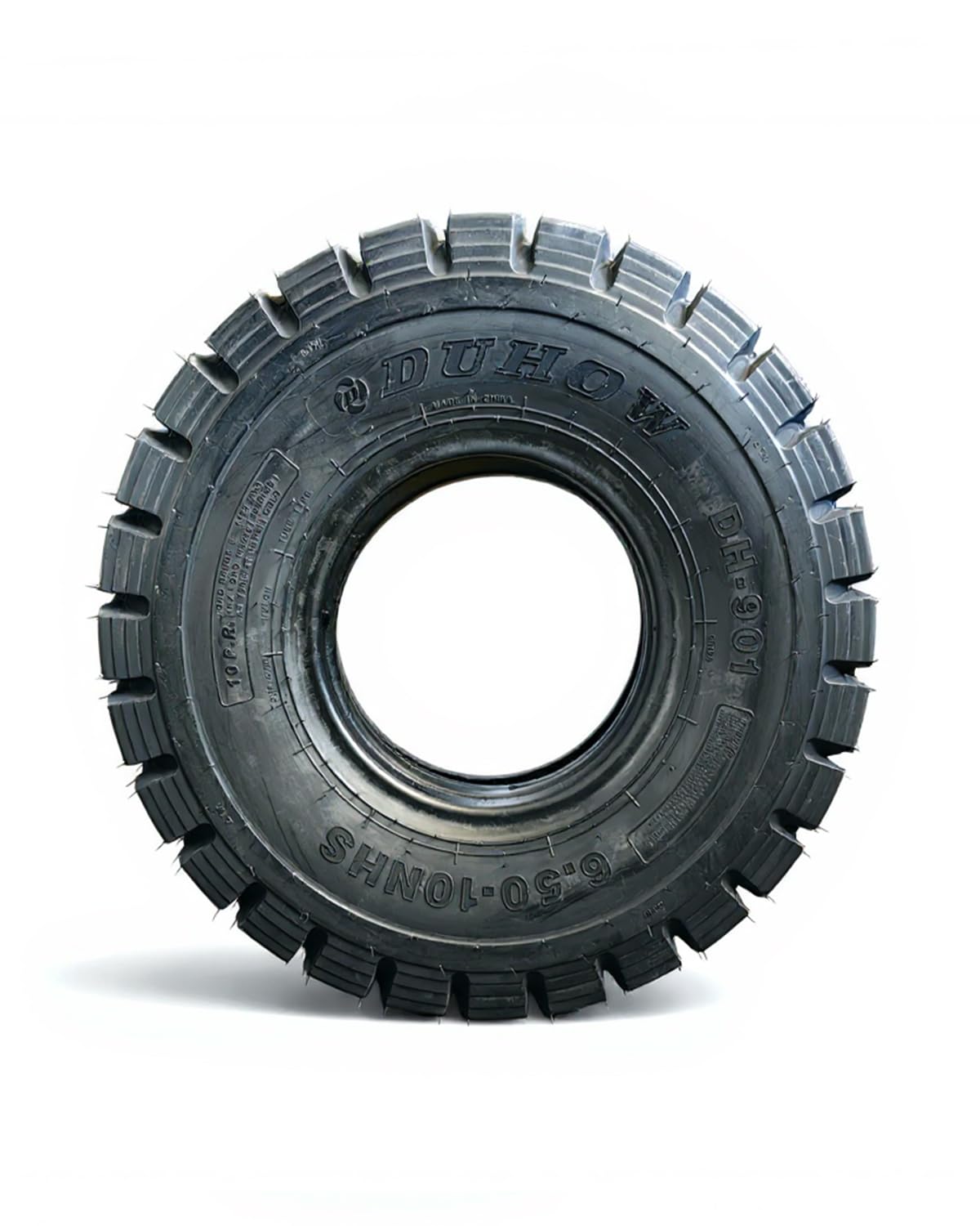 Garvee 6.50-10 Heavy Duty Forklift Tire 10 PLY Tube Type Durable Industrial Black