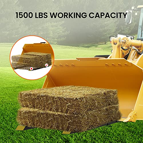 Garvee 1500lbs 43" Clamp-on Pallet Forks for Skidsteer & Tractor