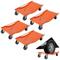 Garvee Car Dolly Set of 4, 10,000 LBS Capacity, Wheel Dollies for Moving Vehicles, Steel Platform, Black