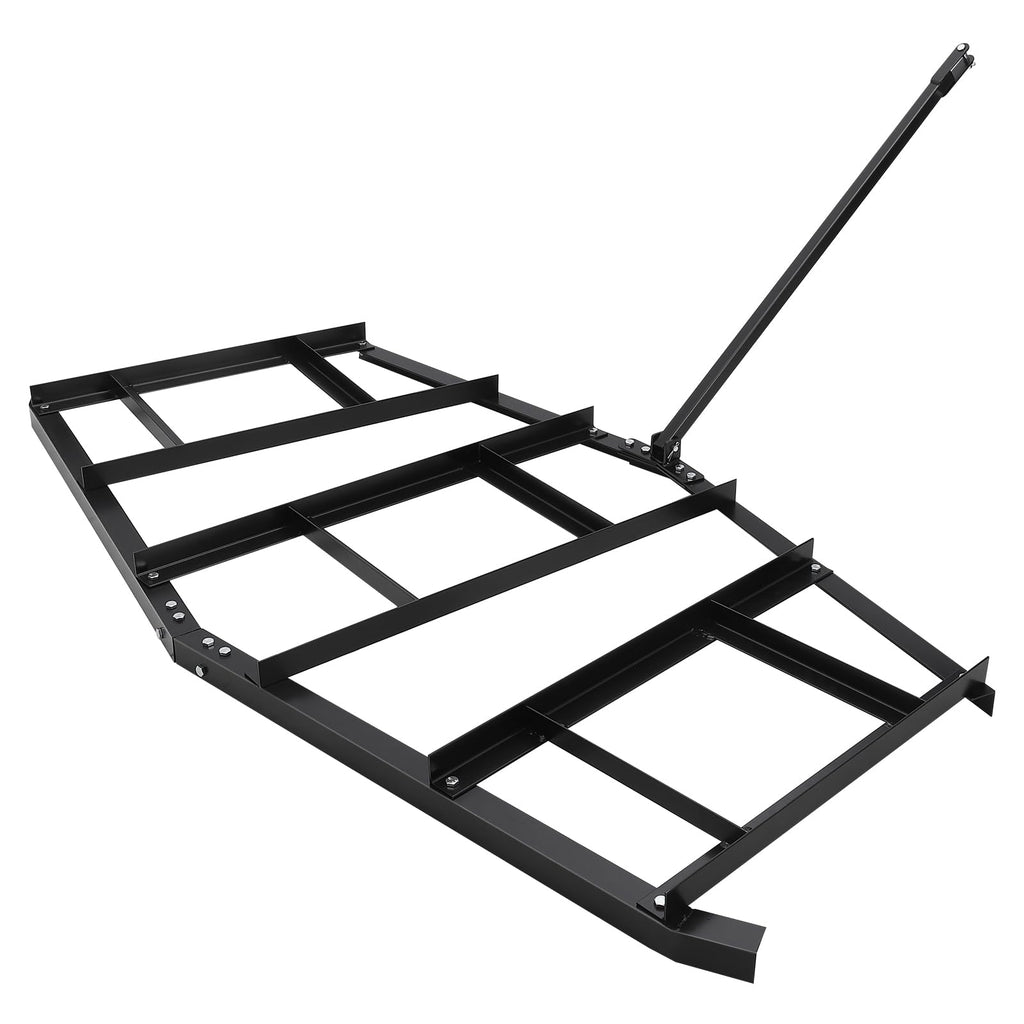 Garvee Driveway Drag 84" Width, Tow Behind Drag Harrow 35" Length, Driveway Tractor Harrow with Pin-Style Hitch, Heavy Duty Steel Driveway Grader for ATV, UTV, Garden Lawn Tractors - 84"with Connecting rod