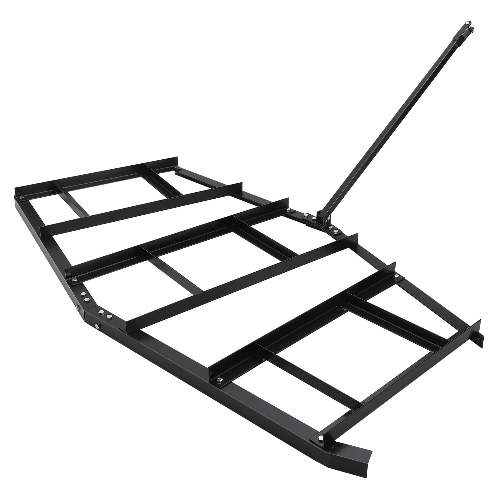 Garvee Driveway Drag 84" Width, Tow Behind Drag Harrow 35" Length, Driveway Tractor Harrow with Pin-Style Hitch, Heavy Duty Steel Driveway Grader for ATV, UTV, Garden Lawn Tractors - 84"with Connecting rod
