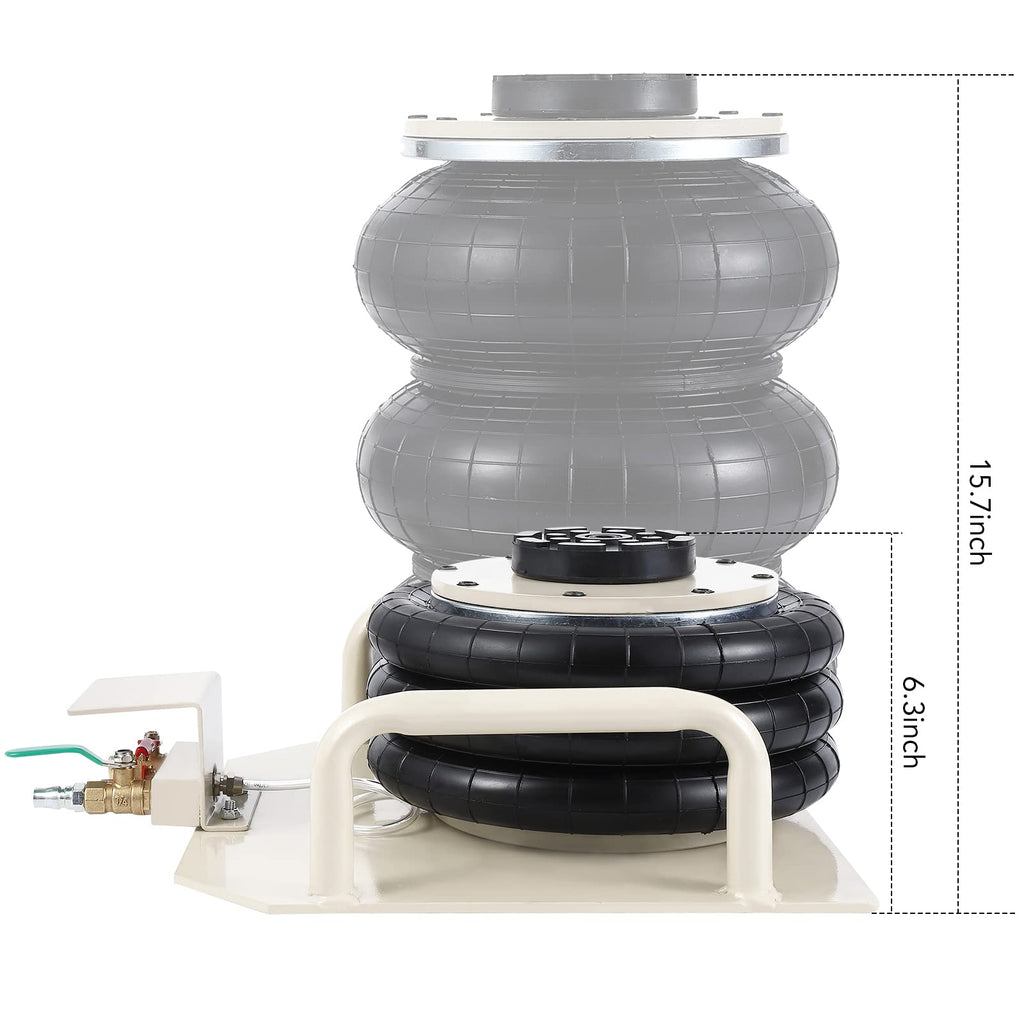 Garvee 3 Ton Air Jack, 5.5-17.7" Lift, Quick 3-5s, SUV Short Handle