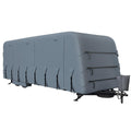 Garvee Travel Trailer Rv Cover, Windproof Camper Cover with Extra-Thick 6 Layers Anti-Uv Top Panel, Breathable, Water-Proof, Rip-Stop with 2Pcs Extra Straps & 4 Tire Covers, Fits 37'-40' Motorhome