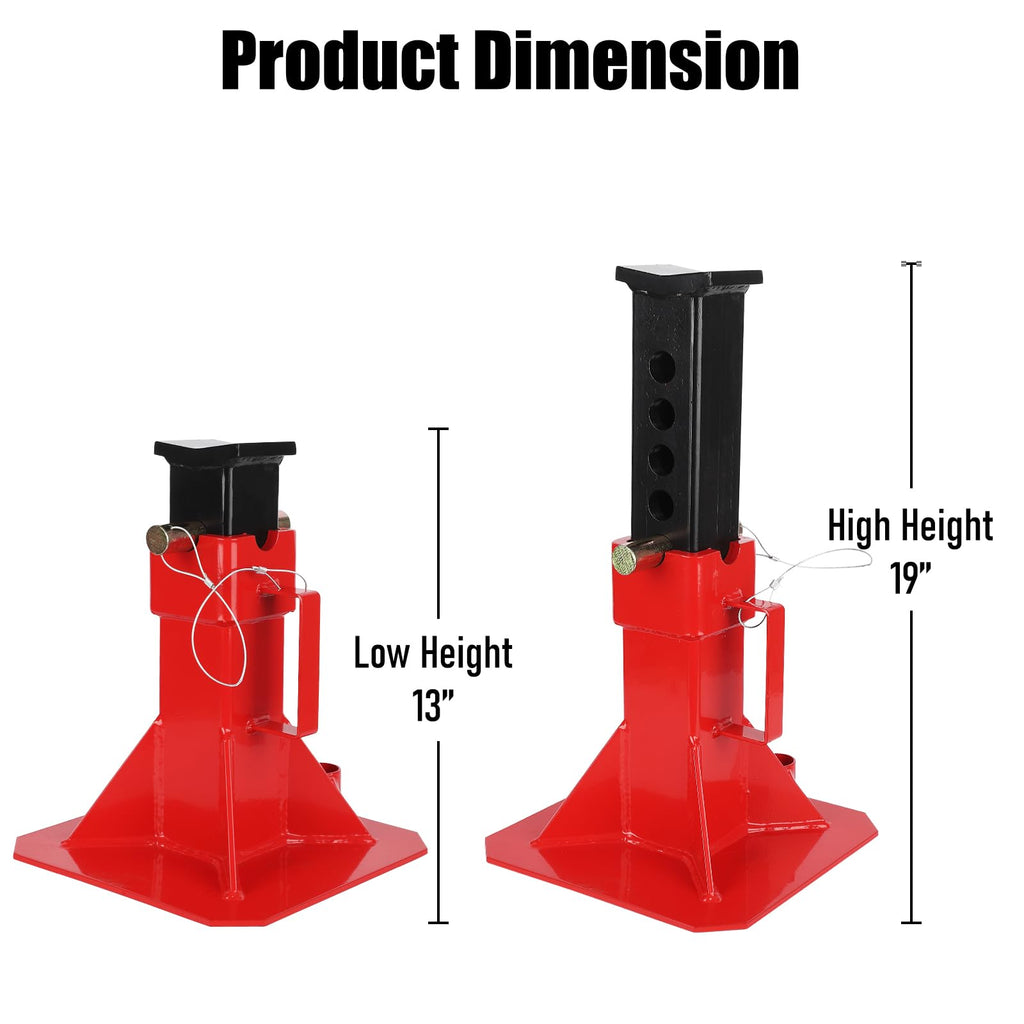 Garvee Heavy-Duty Pipe Jack Stand, 13 -19 Inch Adjustable Folding Pipe Stand, Ideal for Welding, Automotive, and Construction Projects - 22T