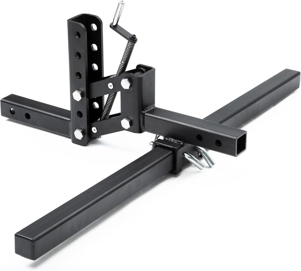 Garvee Manual Implement Lift Heavy-Duty Steel 1-Point 2-Inch Receiver Adjustable Height ATV UTV Tractor 50 Inches Black